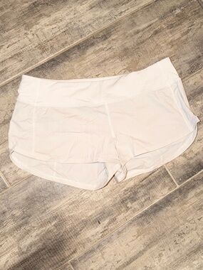 Lululemon White Athletic Running Shorts